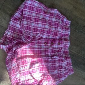 Urban Renewal Pink Plaid Women's Bermudas